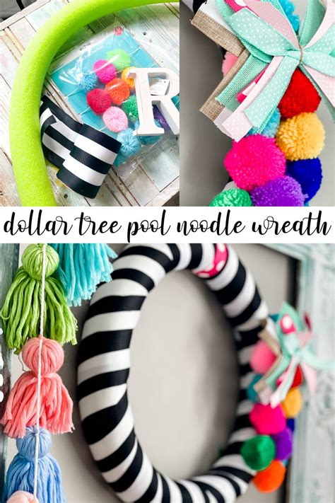 dollar tree pool noodle wreath - Re-Fabbed