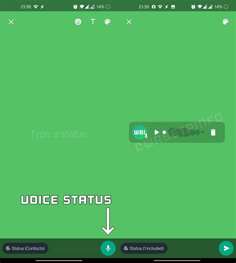 Status Now Set Voice Note As Status Update On Whatsapp Chat