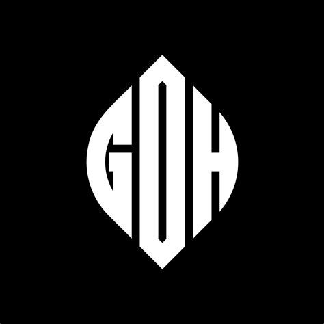 Diseño De Logotipo De Letra De Círculo Gdh Con Forma De Círculo Y