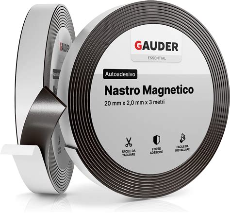 Gauder Nastro Magnetico Autoadesivo Strisce Magnetiche Con Supporto