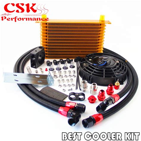 Row Trust Oil Cooler Thermostat Sandwich Plate Kit Electric Fan