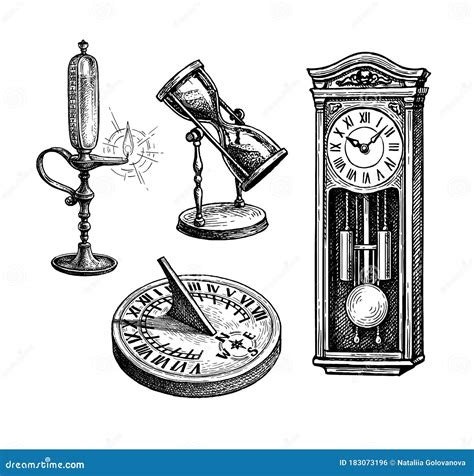 Tipos De Relojes Antiguos Ilustraci N Del Vector Ilustraci N De