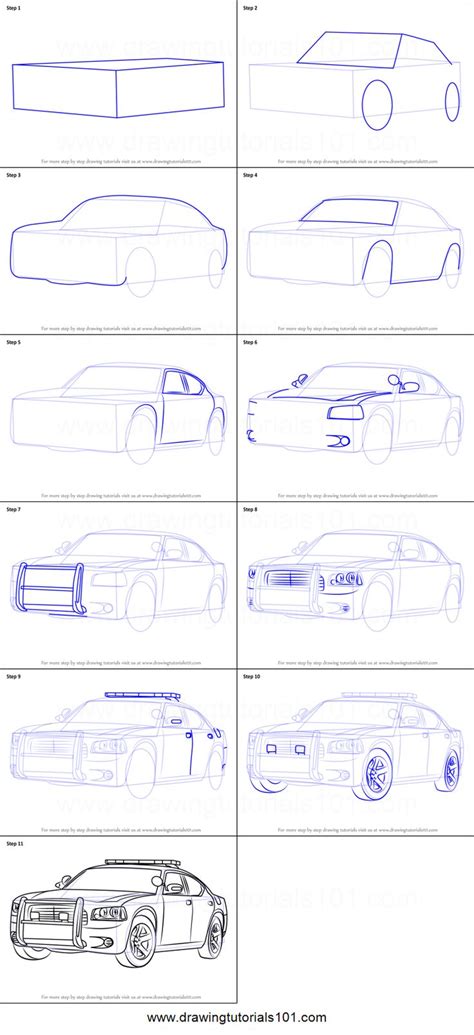 how to draw cars step by step