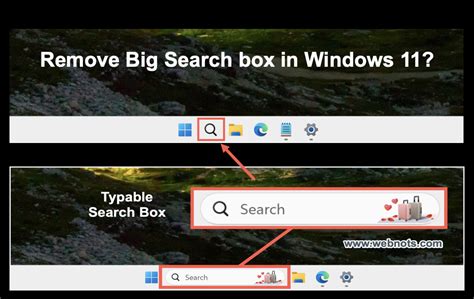 How To Remove Big Search Box From Taskbar In Windows 11 Webnots