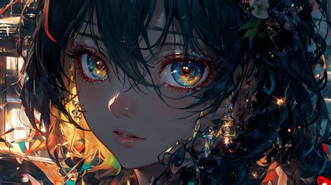 Download Wallpaper 1920x1080 Girl Glow Eyes Art Anime Full Hd Hdtv Fhd 1080p Hd Background