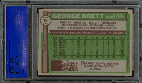 BB 1976 Topps 19 George Brett PSA 8 NM MT EBay