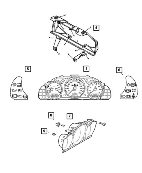 Instrument Panel Cluster For Chrysler Crossfire Mopar Estore