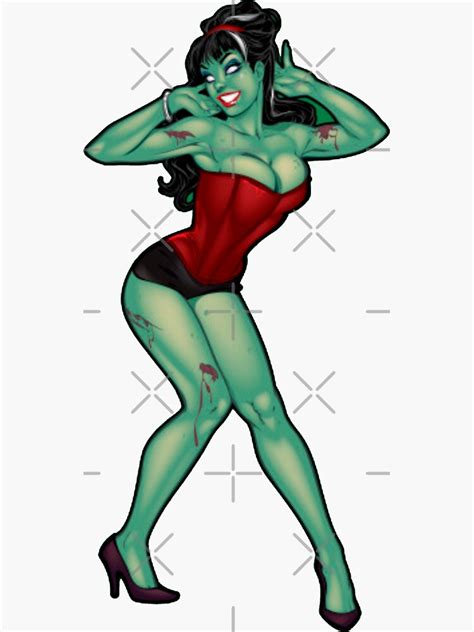 "Pin Up Girl Zombie Halloween" Sticker by AlexaGoodies25 | Redbubble