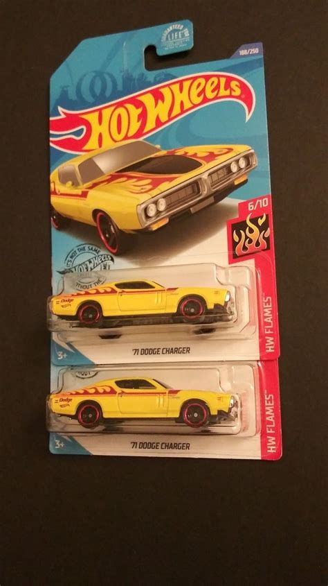 Hot Wheels HW Flames 6 10 71 Dodge Charger 188 250