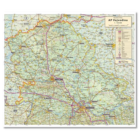 Vojvodina road map | Magic Map