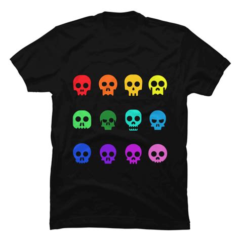 Rainbow Skulls Buy T Shirt Designs