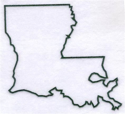 Louisiana outline louisiana tattoo state tattoos machine embroidery ...