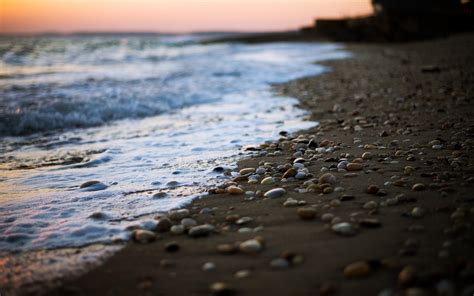 Wallpaper Sunlight Depth Of Field Sunset Sea Rock Nature Shore