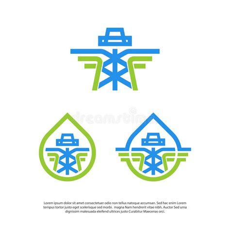 Simple Illustration Logo Vector Electric Tower Stock Vector - Illustration of concept, factory ...