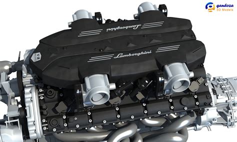 3d 6 v12 lamborghini engine