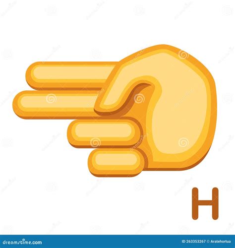 Vector Sign Language Icon Letter H Stock Vector - Illustration of speak ...