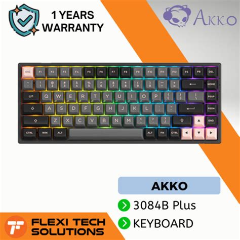 Akko Black Pink B Plus Multi Mode Wireless Hot Swap Keyboard Flexi Tech