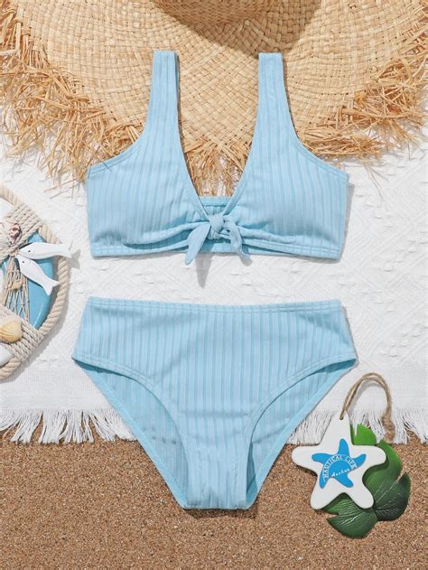 Teen Girls Plain Bikini Swimsuit Artofit