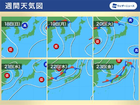 週間天気予報 大気の状態が不安定な状況続く 週後半は広範囲で雨に 8月20日火〜26日月 ウェザーニュース