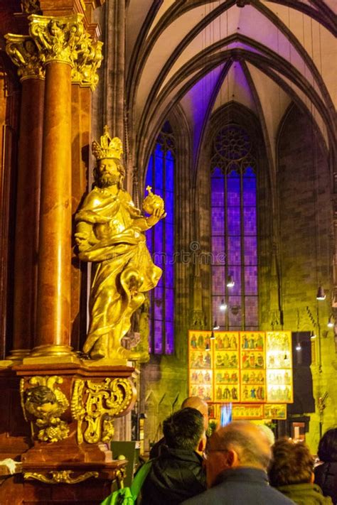 Interior Of St Stephen Cathedral Stephansdom Vienna City Austria