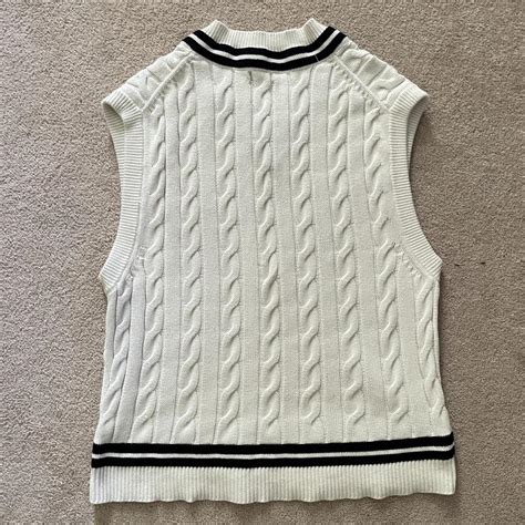 Abercrombie Fitch Cable Knit Sweater Vest Sz Depop