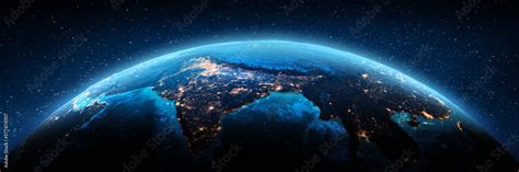 India at night city lights Stock Illustration | Adobe Stock