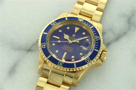 Rolex Yellow Gold Submariner Wristwatch Ref 1680 At 1stDibs