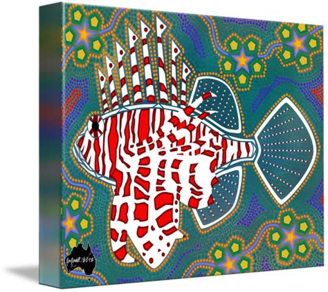 Aboriginal Art "Lion Fish" by Ken Kendall