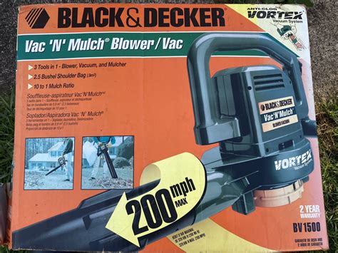 Black Decker BV1500 Vortex Vac N Mulch Blower Handheld Leaf Blower EBay