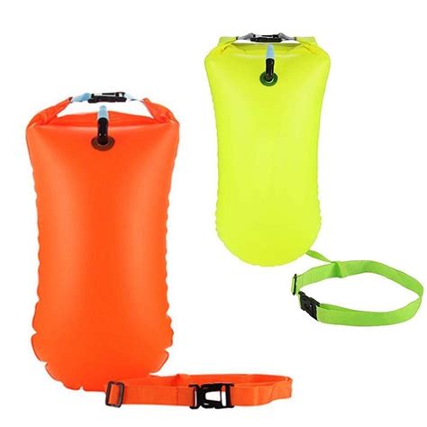 Inflatable Open Water Swim Buoy Air Dry Bag Device Buoy Tow Float