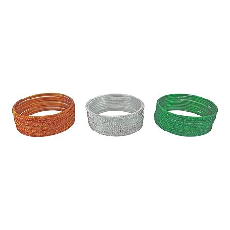 Mee Wizard Tiranga Tricolor Metal Choodi Bangles Set For Th January