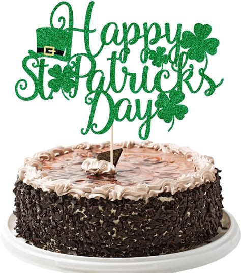 Amazon YUINYO Happy St Patrick S Day Cake Topper Glitter Lucky