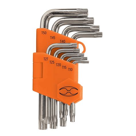 Juego 9 Llaves Torx Con Organizador Abatible Truper Feted