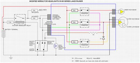 Wiring Diagram To Install Led Headlight Upgrade 60 Or 80 Series Land Cruiser Club