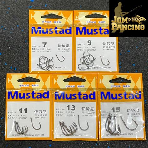 Jom Pancingmustad Norway Iseama Twist Sharp Fishing Hook Mata Kail