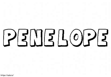 Penelope 2 coloring page