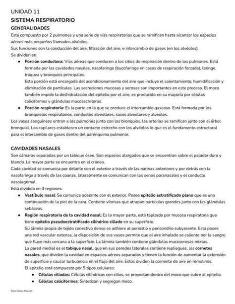 Sistema respiratorio Histología Ross Belen uDocz