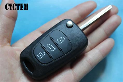 Cyctem Buttons Flip Folding Remote Key Shell Fit For Kia Sportage Car