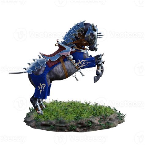 Knight Horse In Grass 28646188 Png