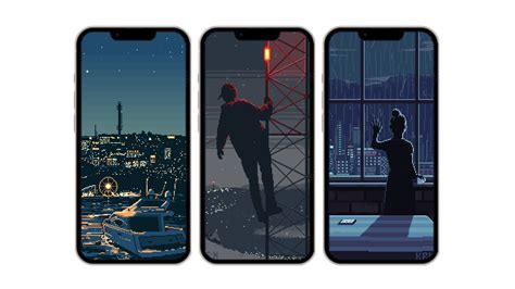 Pixel art phone wallpaper pack 1 by Killer Rabbit Media