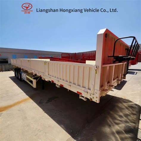 Bulk Cargo Sidewall Trailer Side Board Flatbed Trailer Axle Semi