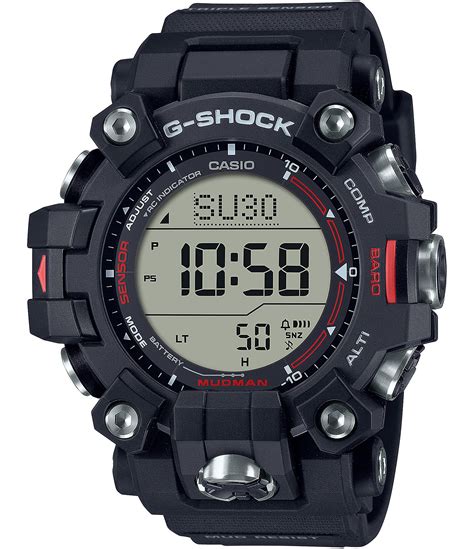 G Shock Mens Digital Black Resin Strap Watch Dillards