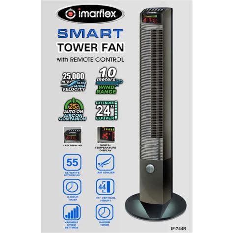 Imarflex If744r Smart Tower Fan With Remote If 744r Houseware Express