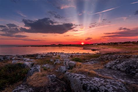 K K K Sunrises And Sunsets Coast Stones Scenery Rays