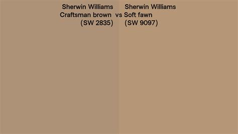 Sherwin Williams Craftsman Brown Vs Soft Fawn Side By Side Comparison