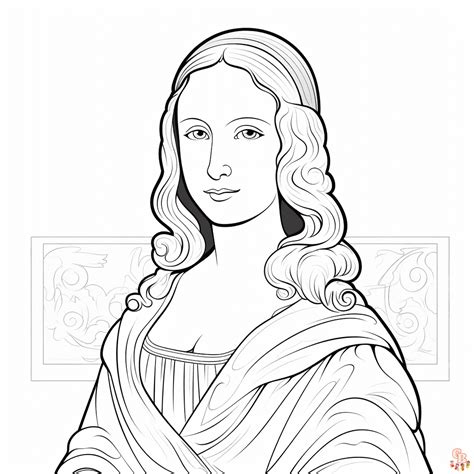 Printable Mona Lisa Coloring Pages Free For Kids And Adults 55 Off