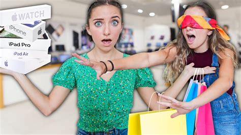 Buying Everything My Twin Touches Blindfolded Back To School Youtube