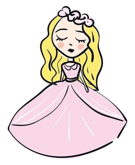 Fille Blonde Dans La Robe De Mariage Illustration De Vecteur Illustration Du Fond Vecteur
