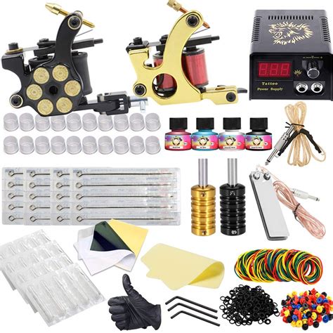 Tattoo Coil Machine Kit Tattoo Complete Kit Set 2 Tattoo