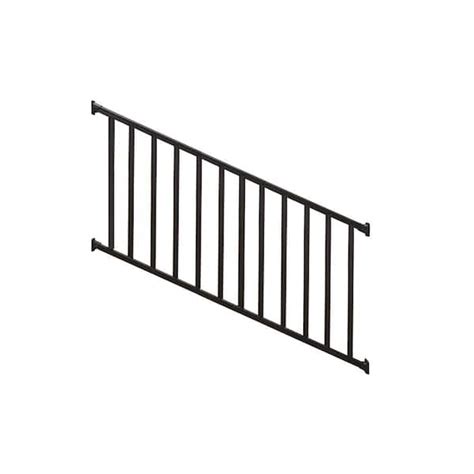 Reviews For Weatherables Stanford 36 In H X 72 In W Textured Black Aluminum Stair Railing Kit